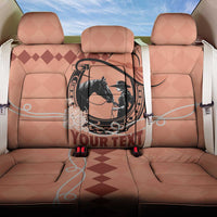 Personalized Kentucky Horse Racing Back Car Seat Cover Beauty and The Horse Orange Version LT01