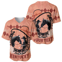 Personalized Kentucky Horse Racing Baseball Jersey Beauty and The Horse Orange Version LT01