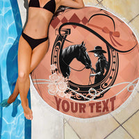 Personalized Kentucky Horse Racing Beach Blanket Beauty and The Horse Orange Version LT01