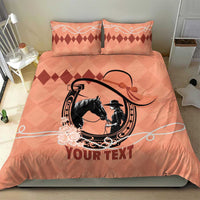 Personalized Kentucky Horse Racing Bedding Set Beauty and The Horse Orange Version LT01