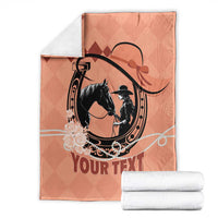 Personalized Kentucky Horse Racing Blanket Beauty and The Horse Orange Version LT01