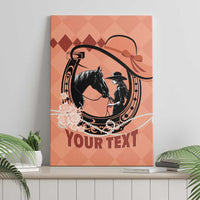 Personalized Kentucky Horse Racing Canvas Wall Art Beauty and The Horse Orange Version LT01