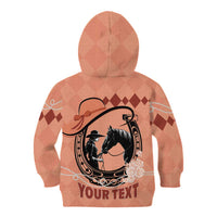 Personalized Kentucky Horse Racing Kid Hoodie Beauty and The Horse Orange Version LT01
