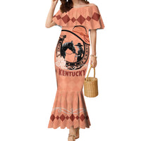 Personalized Kentucky Horse Racing Mermaid Dress Beauty and The Horse Orange Version LT01