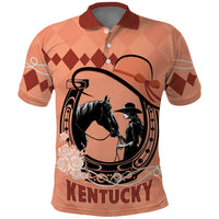 Personalized Kentucky Horse Racing Polo Shirt Beauty and The Horse Orange Version LT01
