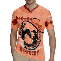 Personalized Kentucky Horse Racing Rugby Jersey Beauty and The Horse Orange Version LT01