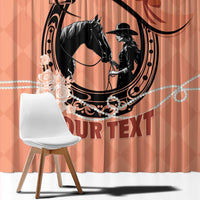 Personalized Kentucky Horse Racing Window Curtain Beauty and The Horse Orange Version LT01