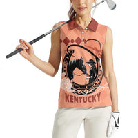 Personalized Kentucky Horse Racing Women Sleeveless Polo Shirt Beauty and The Horse Orange Version LT01