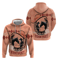 Personalized Kentucky Horse Racing Zip Hoodie Beauty and The Horse Orange Version LT01