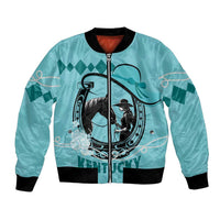 Personalized Kentucky Horse Racing Bomber Jacket Beauty and The Horse Teal Version LT01