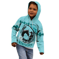 Personalized Kentucky Horse Racing Kid Hoodie Beauty and The Horse Teal Version LT01