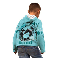 Personalized Kentucky Horse Racing Kid Hoodie Beauty and The Horse Teal Version LT01