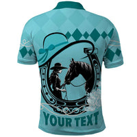 Personalized Kentucky Horse Racing Polo Shirt Beauty and The Horse Teal Version LT01