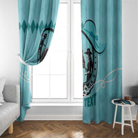 Personalized Kentucky Horse Racing Window Curtain Beauty and The Horse Teal Version LT01