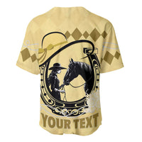 Personalized Kentucky Horse Racing Baseball Jersey Beauty and The Horse Yellow Version LT01