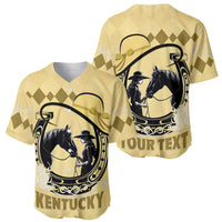Personalized Kentucky Horse Racing Baseball Jersey Beauty and The Horse Yellow Version LT01