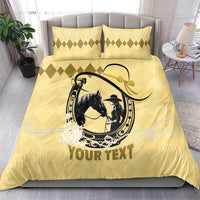 Personalized Kentucky Horse Racing Bedding Set Beauty and The Horse Yellow Version LT01