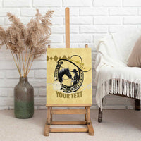 Personalized Kentucky Horse Racing Canvas Wall Art Beauty and The Horse Yellow Version LT01