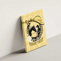 Personalized Kentucky Horse Racing Canvas Wall Art Beauty and The Horse Yellow Version LT01