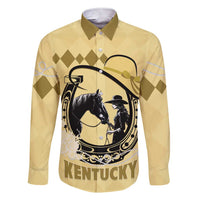 Personalized Kentucky Horse Racing Family Matching Short Sleeve Bodycon Dress and Hawaiian Shirt Beauty and The Horse Yellow Version LT01