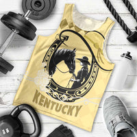 Personalized Kentucky Horse Racing Men Tank Top Beauty and The Horse Yellow Version LT01