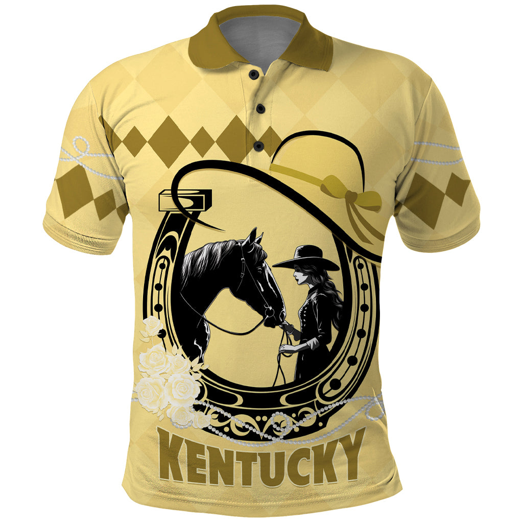 Personalized Kentucky Horse Racing 2024 Polo Shirt Beauty and The Horse Yellow Version