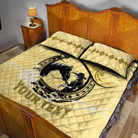 Personalized Kentucky Horse Racing Quilt Bed Set Beauty and The Horse Yellow Version LT01