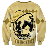 Personalized Kentucky Horse Racing Sweatshirt Beauty and The Horse Yellow Version LT01