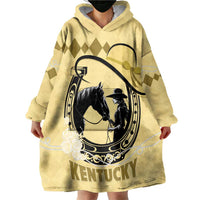 Personalized Kentucky Horse Racing Wearable Blanket Hoodie Beauty and The Horse Yellow Version LT01
