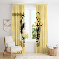 Personalized Kentucky Horse Racing Window Curtain Beauty and The Horse Yellow Version LT01
