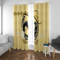 Personalized Kentucky Horse Racing Window Curtain Beauty and The Horse Yellow Version LT01