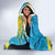 Personalized Rwanda Hooded Blanket Coat of Arms With African Pattern