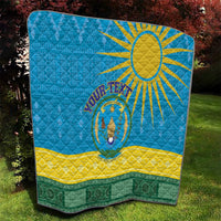 Personalized Rwanda Quilt Coat of Arms With African Pattern - Wonder Print Shop