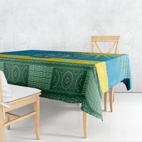 Personalized Rwanda Tablecloth Coat of Arms With African Pattern - Wonder Print Shop