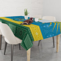 Personalized Rwanda Tablecloth Coat of Arms With African Pattern - Wonder Print Shop