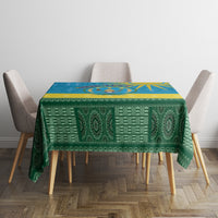 Personalized Rwanda Tablecloth Coat of Arms With African Pattern - Wonder Print Shop