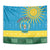 Personalized Rwanda Tapestry Coat of Arms With African Pattern