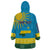 Personalized Rwanda Wearable Blanket Hoodie Coat of Arms With African Pattern