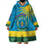 Personalized Rwanda Wearable Blanket Hoodie Coat of Arms With African Pattern
