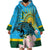 Rwanda Independence Day Wearable Blanket Hoodie Leopard With Roses