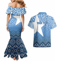 Personalized Somalia Independence Day 2024 Couples Matching Mermaid Dress and Hawaiian Shirt Somali Star Leopard Mix African Pattern - Wonder Print Shop