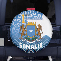 Somalia Independence Day 2024 Spare Tire Cover Somali Star Leopard Mix African Pattern - Wonder Print Shop