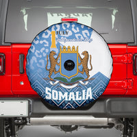 Somalia Independence Day 2024 Spare Tire Cover Somali Star Leopard Mix African Pattern - Wonder Print Shop