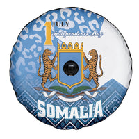 Somalia Independence Day 2024 Spare Tire Cover Somali Star Leopard Mix African Pattern - Wonder Print Shop