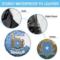 Somalia Independence Day 2024 Spare Tire Cover Somali Star Leopard Mix African Pattern - Wonder Print Shop