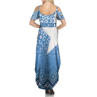 Personalized Somalia Independence Day 2024 Summer Maxi Dress Somali Star Leopard Mix African Pattern - Wonder Print Shop