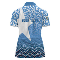 Personalized Somalia Independence Day 2024 Women Polo Shirt Somali Star Leopard Mix African Pattern - Wonder Print Shop