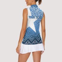 Personalized Somalia Independence Day 2024 Women Sleeveless Polo Shirt Somali Star Leopard Mix African Pattern - Wonder Print Shop