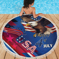 USA Independence Day 2024 Beach Blanket United States Eagle - Wonder Print Shop