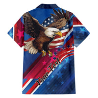 Personalized USA Independence Day 2024 Family Matching Off Shoulder Short Dress and Hawaiian Shirt United States Eagle - Wonder Print Shop
